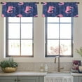 thumbnail image 3 of LALILO Kitchen Curtain Valance Pink Girl Seahorse And Starfish Rod Pocket Window Curtain 52"x 18" Set of 2, 3 of 5