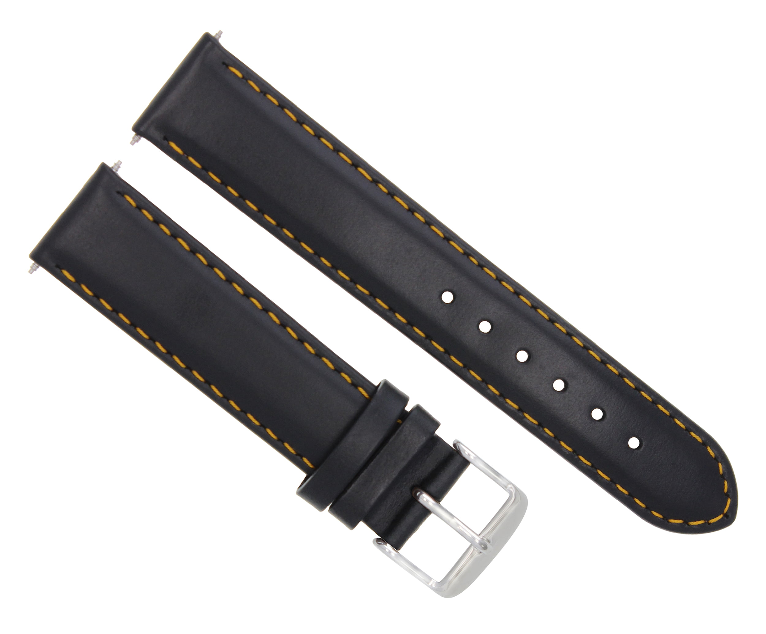 18MM SMOOTH LEATHER WATCH STRAP FOR LONGINES CONQUEST WATCH BLACK ORANGE ST - Walmart.com