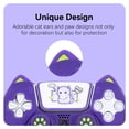 thumbnail image 3 of GeekShare Cat Paw Silicone Cover Case for PS5 DualSense Controller, Purple, 3 of 7