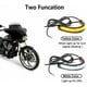 thumbnail image 4 of 2 piezas LED motocicleta intermitentes anillo horquilla tira luz lámpara delantera flexible luz intermitente motocicleta ámbar blanco DRL luz diurna impermeable, 4 of 5
