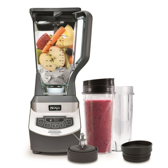 Ninja® Professional Blender & Nutri Ninja® Cups, 2x 16oz Nutri Ninja Cups 900W