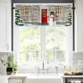 thumbnail image 5 of Winter Snowman with Hat Valances for Windows Red Bird Christmas Tree House Snow Rod Pocket Curtain Valance Window Treatment Short Curtains for Kitchen Living Room, 60"x18", 5 of 5