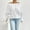 #003-White, variant on Women's Shirt Off-The-Shoulder Loose And Casual Drawstring Long-Sleeved Sweatshirt One-Shoulder Top Gifts For Women