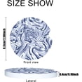 thumbnail image 2 of Car Coasters 4 Pack Stone Cup Holder White Blue Gouache Absorbent Drink Car Coaster Ceramic Set Small 2.56 inch Cup Coasters, 2 of 6