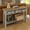 Gray wash & tops in antique brown color stain., variant on Bridge Brazil Wood Hall Table Console 3 Drawers Corona | Furniture Dash - N/A White wash stain, tops in antique brown stain. Stained