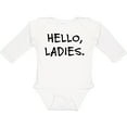 thumbnail image 3 of Inktastic Hello, Ladies Boys Long Sleeve Baby Bodysuit, 3 of 5