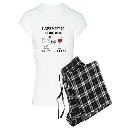

CafePress - Chickens And Wine - Women s Light Pajamas