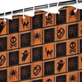 thumbnail image 3 of Halloween Grid Icons Pattern Shower Curtain 72"x72" ,Bathroom Decorative Shower Curtains Set with 12 Hooks,Modern Waterproof Washable Shower Curtain, 3 of 6