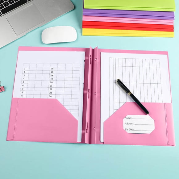 Chemises en Plastique Danhjin avec Pochettes, Chemises à Pochettes Robustes, Format Lettre, Chemises de Classement pour Documents, Bureau, École, Déco Maison