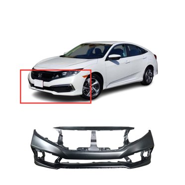 Primed Front Bumper Cover For 2017-2021 Honda Civic (Sedan – EX, LX, Touring, Turbo) – CAPA Certified