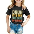 thumbnail image 1 of FAOWME T-Shirt Mode Enfant Col Rond Imprimé Cœur Manches Courtes Noir 4-5 Ans, 1 of 4
