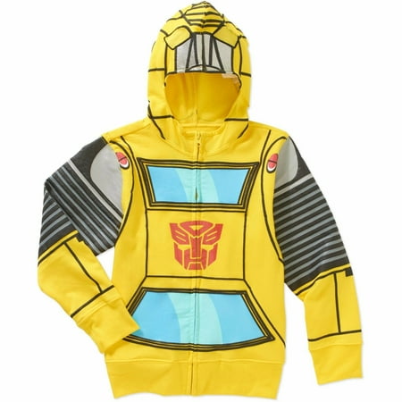 Transformers Bumble Bee Costume Zipper Front Hoodie Boy Size