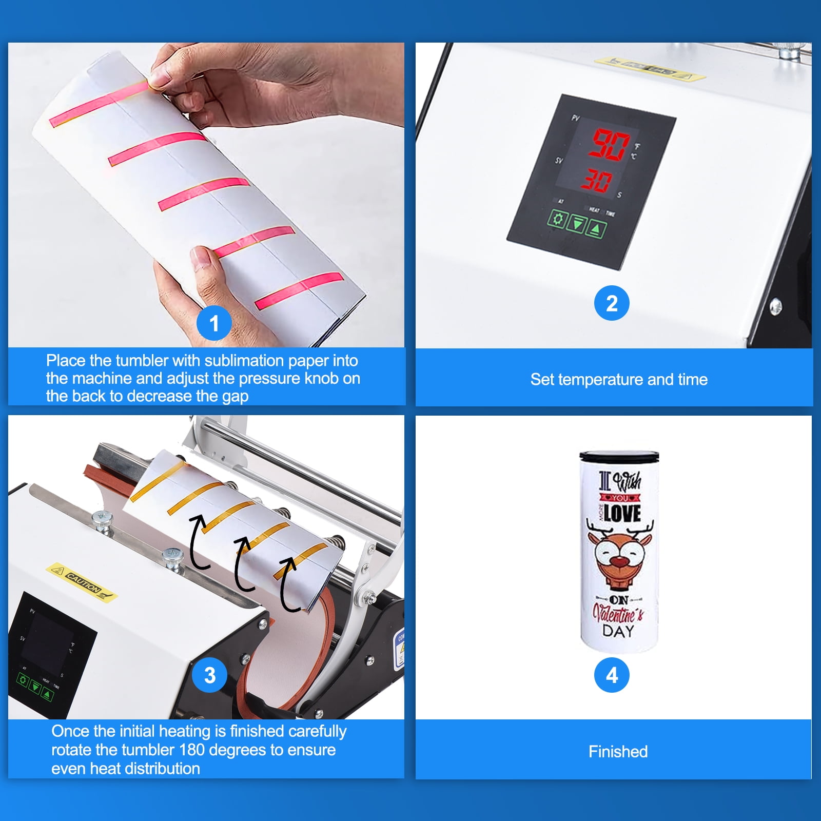Heat Press Machine,Blank Tumblers Diy Blank S Diy Press Press 11oz-20oz Sublimation With Temperature Time Heat Press Cup Heat Print Diy Cup Heat 11oz-20oz Sublimation Blank Maiju Cometx