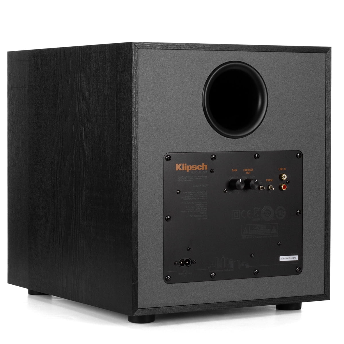 Klipsch R-100SW 10" Subwoofer (Black Brushed Vinyl)