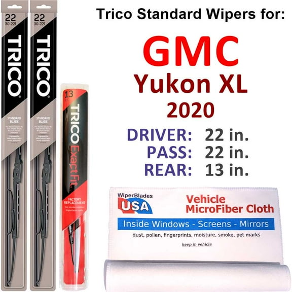 2020 GMC Yukon XL Wiper Blades (Set of 3) w/Rear Wiper