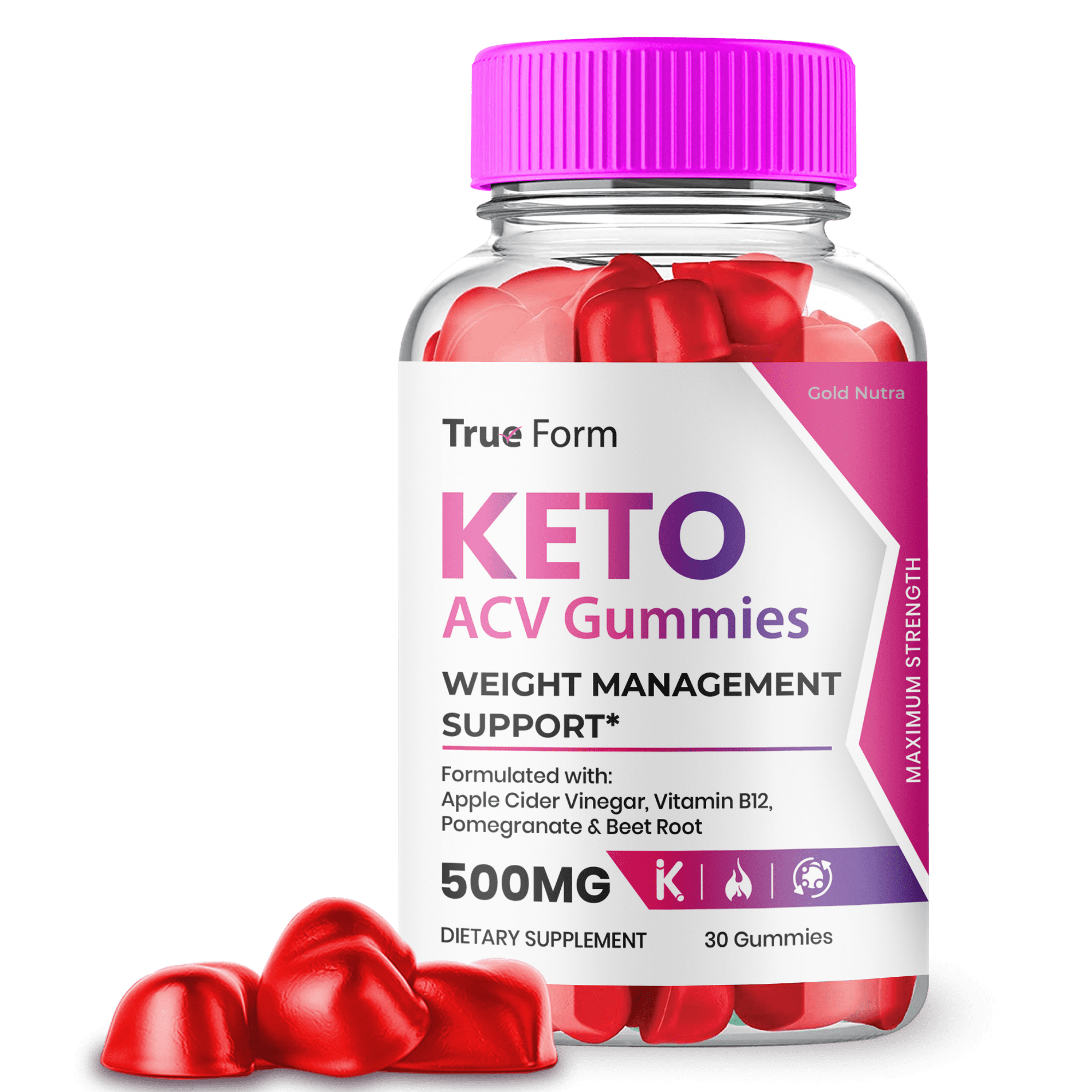 True Form Keto ACV Gummies, Official True Form Gummies, Maximum Strength, 2 Month Supply (2 Pack)