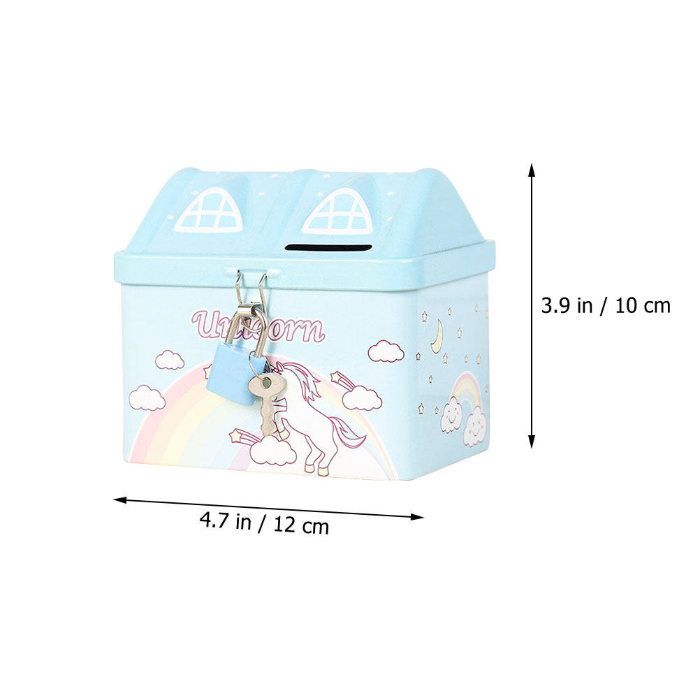 Kids Piggy Bank Metal House Piggy Bank Girl Piggy Bank House Shaped