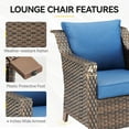 thumbnail image 5 of Bellefurn Outdoor Wicker Patio Chairs Set of 2,All-Weather Wicker Rattan Chairs Patio Furniture Chairs for Porch Balcony Backyard Yard Deck, 5 of 10