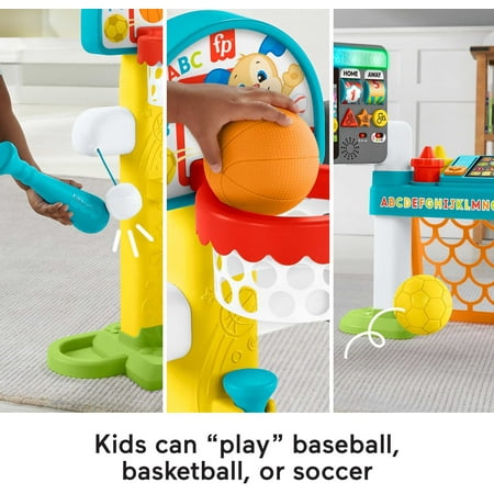 Fisher-Price Laugh & Learn 4-in-1 Game Experience Sports Activity Center & Toddler Learning Toy
