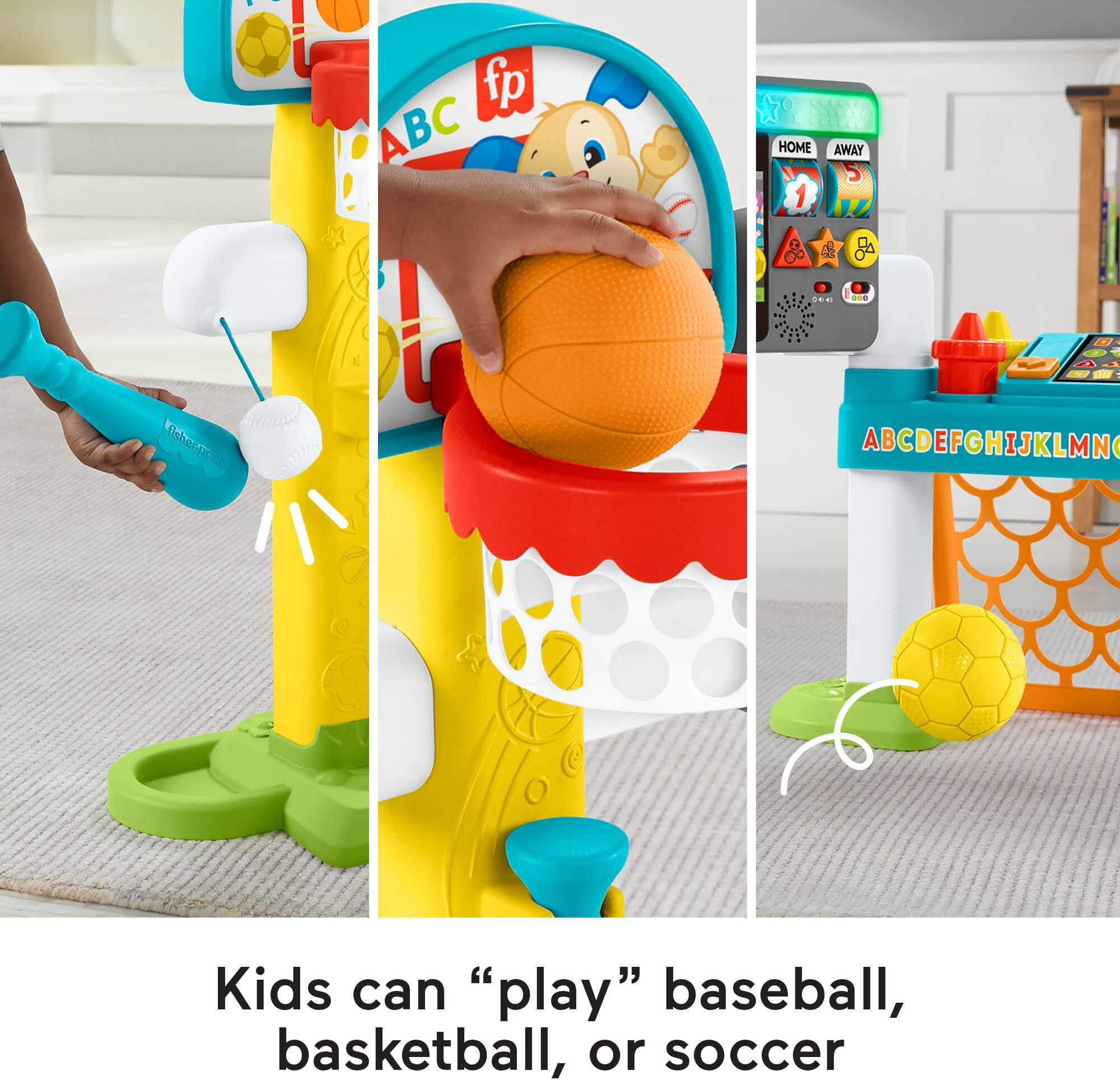 Fisher-Price Laugh & Learn 4-in-1 Game Experience Sports Activity Center & Toddler Learning Toy - image 4 of 7