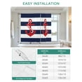 thumbnail image 6 of Navy Blue Stripe Nautical Tie Up Curtains for Windows 54 Inch Length Balloon Curtains Kitchen Adjustable Balloon Window Shade Red Anchor Summer Coastal Tie Up Valance Bathroom Curtain Window 42"x54", 6 of 6