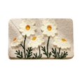 thumbnail image 2 of FURNIX Floral Bathroom Rugs,White 23X16In Plush Non Slip Door Mat,Soft Fluffy Absorbent Polyester Mat,Machine Washable Quick Dry Rug,Home Anti Slip Decorative Rug,Aesthetic Funny Decor Rug, 2 of 4