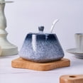 thumbnail image 5 of Ceramic Sugar Bowl with Lid and Spoon, 14 Ounce, 5 of 13