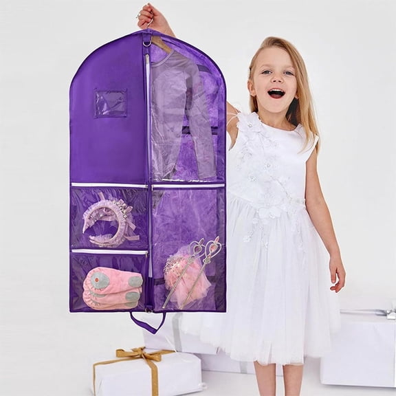 Garment Bag for Dance Costumes, 39 inch Dance Garment Bags for Dancers Hanging Clothes Travel Storage,Kids Dance Recital Bags for Competition,Dance Recital Gifts for Girls