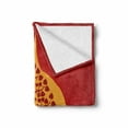 thumbnail image 2 of Leaf Soft Flannel Fleece Throw Blanket, Design of Tree Nature and Yoga Themed Composition, Cozy Plush for Indoor and Outdoor Use, 60" x 80", Vermilion Marigold, by Ambesonne, 2 of 6