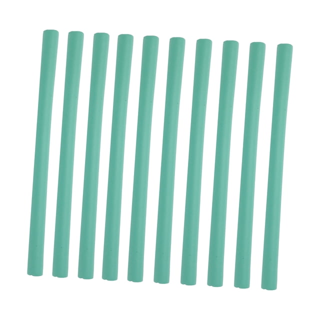 Unique Bargains 10 Pcs Rouleau de Cheveux Durable Pratique Sans Chaleur pour Femmes 9.45 Pouces Longueur Vert