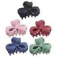 thumbnail image 1 of Acrylic Hair Claw Clips with Bowknot Design for Everyday Use Bathing Shower Large Size 5 Pieces, 1 of 9