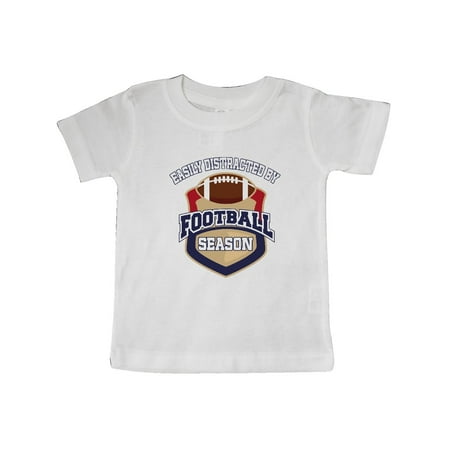 

Inktastic Easily Distracted By Football Season Gift Baby Boy or Baby Girl T-Shirt