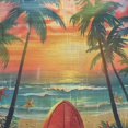 thumbnail image 6 of Orinice Surfboards Palm Trees Beach Round Table Cover Stain Resistant Washable Indoor Outdoor Tablecloth Kitchen Dining Wedding Parties Table Cloth 100% Polyester Fiber 54-58, 6 of 8