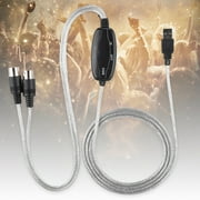 MIDI Cable, MIDI To USB Cable, Cord Keyboard USB MIDI Cable For True Plug & Play