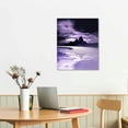 thumbnail image 2 of Chilfamy Fall Decor Purple Coast Canvas Wall Art Picture 16x20in for Living Room Bedroom Home Decor 16x20in, 2 of 3