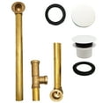 thumbnail image 3 of Westbrass 22-1/2" 17 Ga. Brass Tip-Toe Drain Bathtub Assembly with No-Hole Overflow, Powder Coat White, 3 of 14