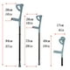 thumbnail image 4 of VISIONU - Muleta de antebrazo plegable y ligera, de aluminio, con altura ajustable y mango ergonómico con agarre cómodo 2ZG-0IGM (negro), 4 of 5