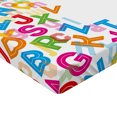 thumbnail image 2 of Ambesonne Colorful Fitted Sheet, Alphabet Lettering, Full Size, Multicolor, 2 of 3