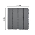 thumbnail image 2 of 12"x12" Interlocking Deck Tiles, 27Pcs Square Plastic Outdoor Flooring for Backyard Garden Deck Poolside, All-Weather & Waterproof Patio Flooring, Checker-Dark Brown, 2 of 5