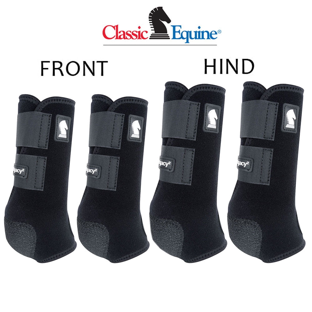 Classic Equine Legacy2 Horse Front Hind Sports Boots 4 Pack Blue
