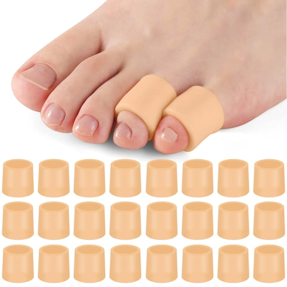 Fundas de silicona para dedos del pie Aorange, 24 unidades, gel para alivio del dolor