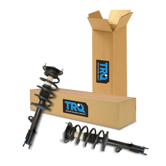 TRQ Front Strut & Coil Spring Assembly Set Driver & Passenger Sides Fits Select 10-12 Hyundai Santa Fe
