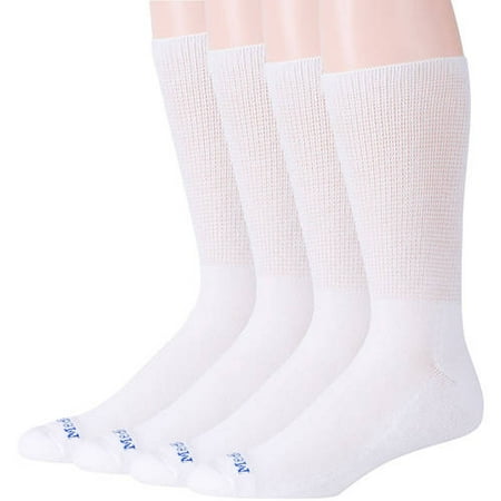 Medipeds Big Men's Diabetic Wide Crew Socks with Coolmax and Non
