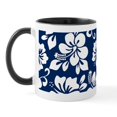 thumbnail image 2 of CafePress - Navy Blue Hawaiian Hibiscus Mugs - 11 oz Ceramic Mug - Novelty Coffee Tea Cup, 2 of 6