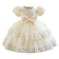 thumbnail image 1 of Ketyyh-chn99 Robe de Mode pour Filles Robe de Noël pour Bébés Filles Robe Tutu Robe d'Anniversaire pour Enfants Taille 4-5 Ans, Or Rose, 1 of 6