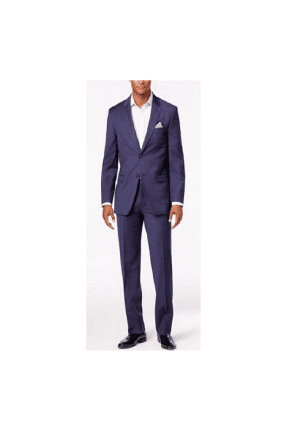 Soft Blue Windowpane Stretch Performance Modern-Fit Suit,L44,W38