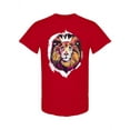 thumbnail image 1 of The King Of Beasts Design T-Shirt Men -Image by Shutterstock, Male Large, 1 of 2