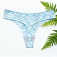 thumbnail image 4 of IFNWSV Womens Thong Underwear Low Rise Ribbed Breathable Stretch Panties for Women Comfort Fit Daily Wear Blue XL, 4 of 5