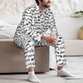 thumbnail image 7 of Kdxio Fish Bones Men’s Pajama Set Pajamas For Men 2 Piece PJ Set with Men Pajama Pants and Long Sleeve T-Shirt Lounge Set-Medium, 7 of 7