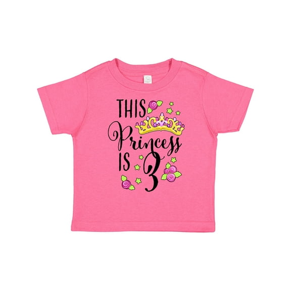 Inktastic This Princess is Three Third Birthday Girls Toddler T-Shirt